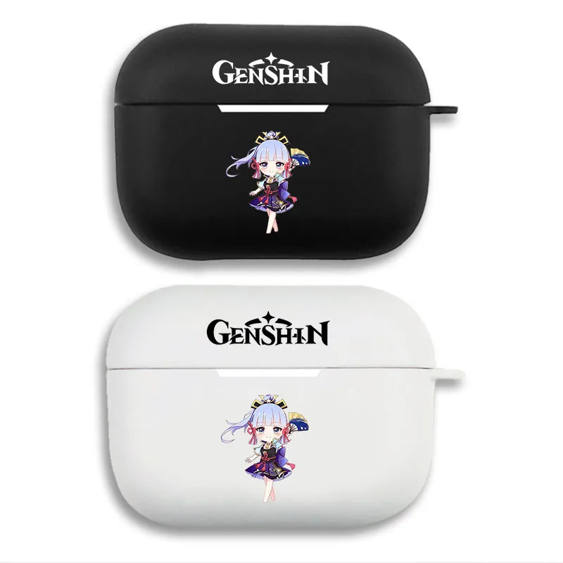 Original God Ayaka Kamisato Chibi Protective AirPods Case - Matte Split Silicone Cover