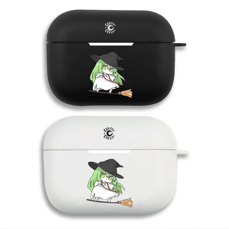 Code Geass CC Witch Broom Cute Chibi Matte Silicone AirPods Case