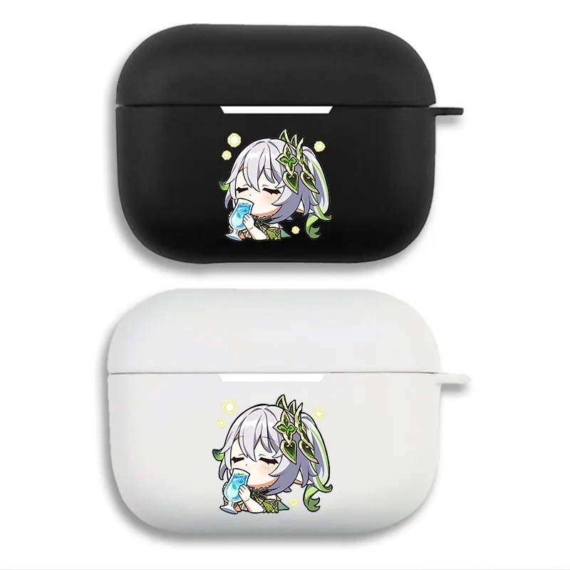 Original God Nahida Chibi Cute Drink Matte Silicone AirPods Case