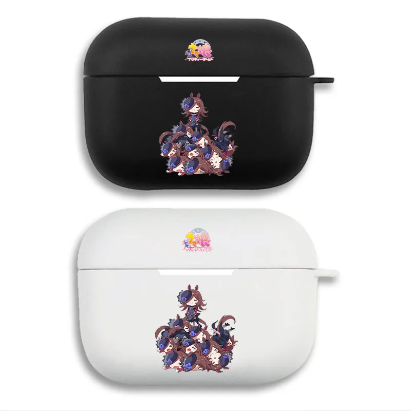 Umamusume PrAlien Visitorty Derby Rice Shower Chibi Stack Cute Matte Silicone AirPods Case