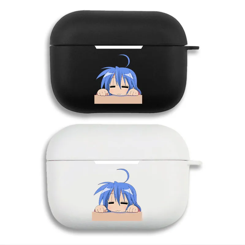 Lucky Star Konata Izumi Sleepy Chibi Cute Matte Silicone AirPods Case