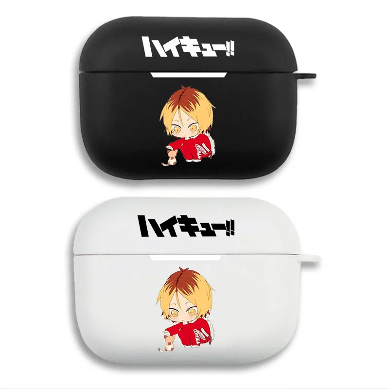 Haikyuu Kenma Kozume Chibi Graphic Print Matte Silicone AirPods Case