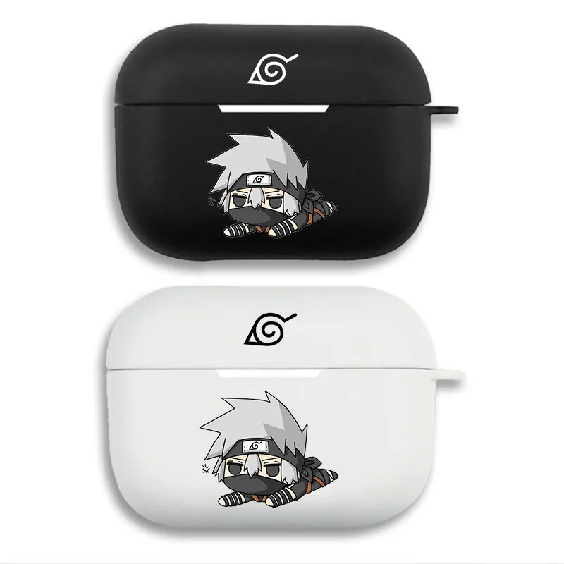Ninja Anime Kakashi Hatake - Chibi Hidden Leaf Symbol Print Matte AirPods Case