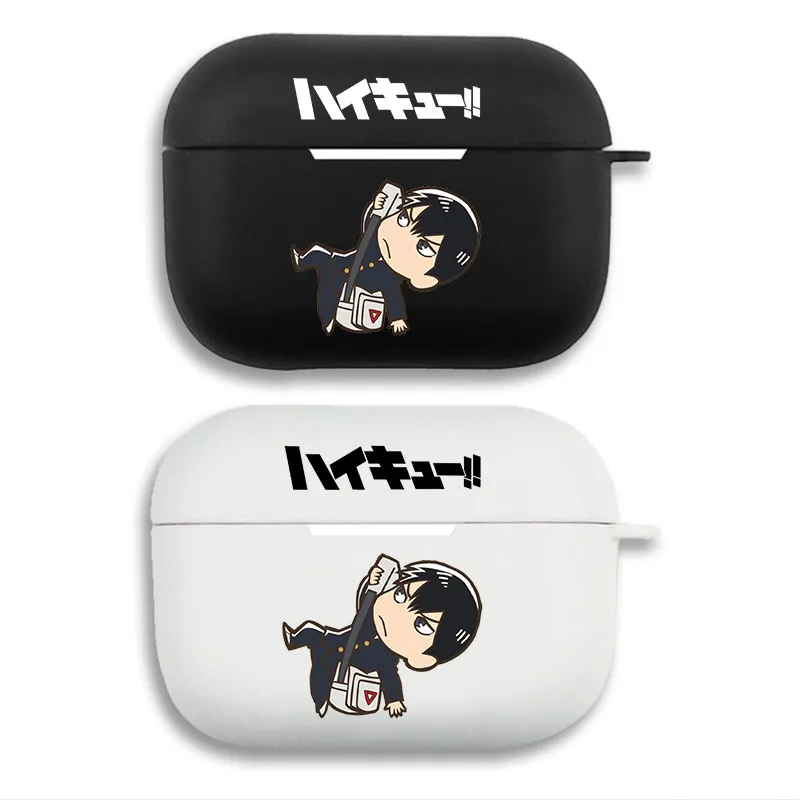 Haikyuu Tobio Kageyama - Chibi Anime Logo Print Matte AirPods Case
