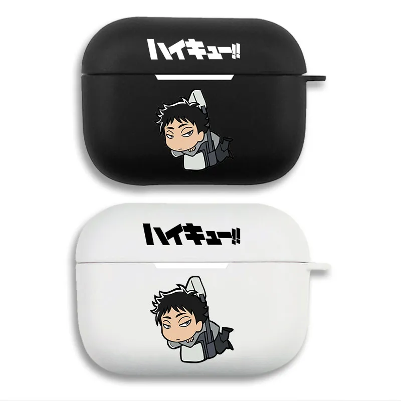 Haikyuu Keiji Akaashi - Chibi Anime Logo Print Matte AirPods Case