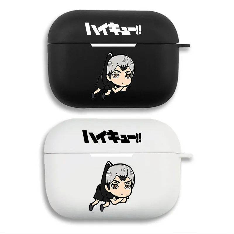 Haikyuu Shinsuke Kita - Chibi Anime Logo Print Matte AirPods Case