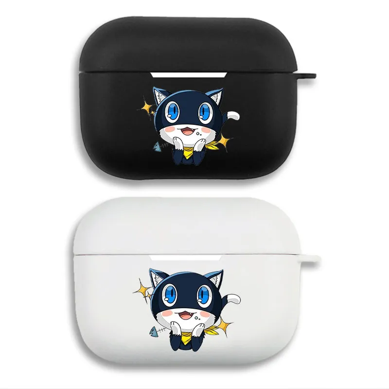Persona 5 Morgana - Cute Chibi Anime Cat Game Graphic Print Matte Silicone AirPods Case