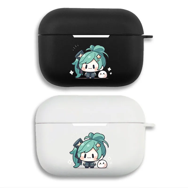 Original God Huohuo - Cute Chibi Anime Girl Graphic Print Matte Silicone AirPods Case