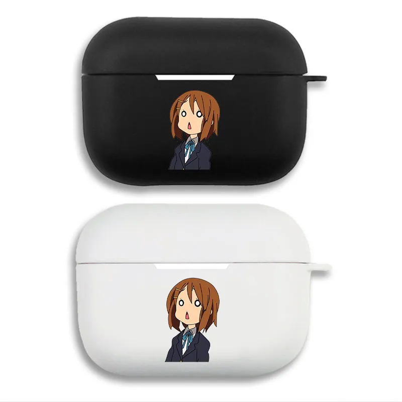 K-On! Yui Hirasawa - Funny Shocked Chibi Anime Graphic Print Matte Silicone AirPods Case