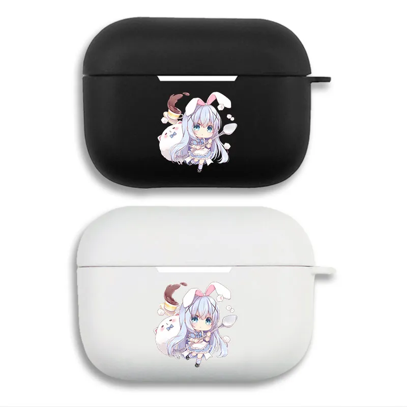 Is the Order a Rabbit? Chino Kafuu & Tippy - Cute Chibi Print Matte Silicone AirPods Case