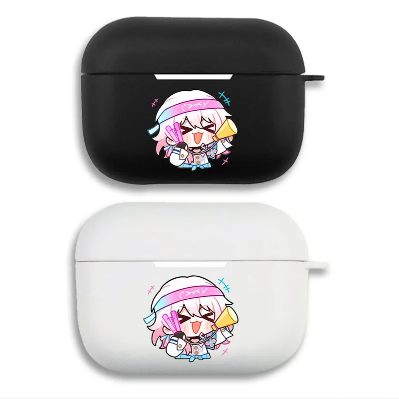 Original God March 7th - Cute Game Chibi Graphic Print Matte Silicone AirPods Case