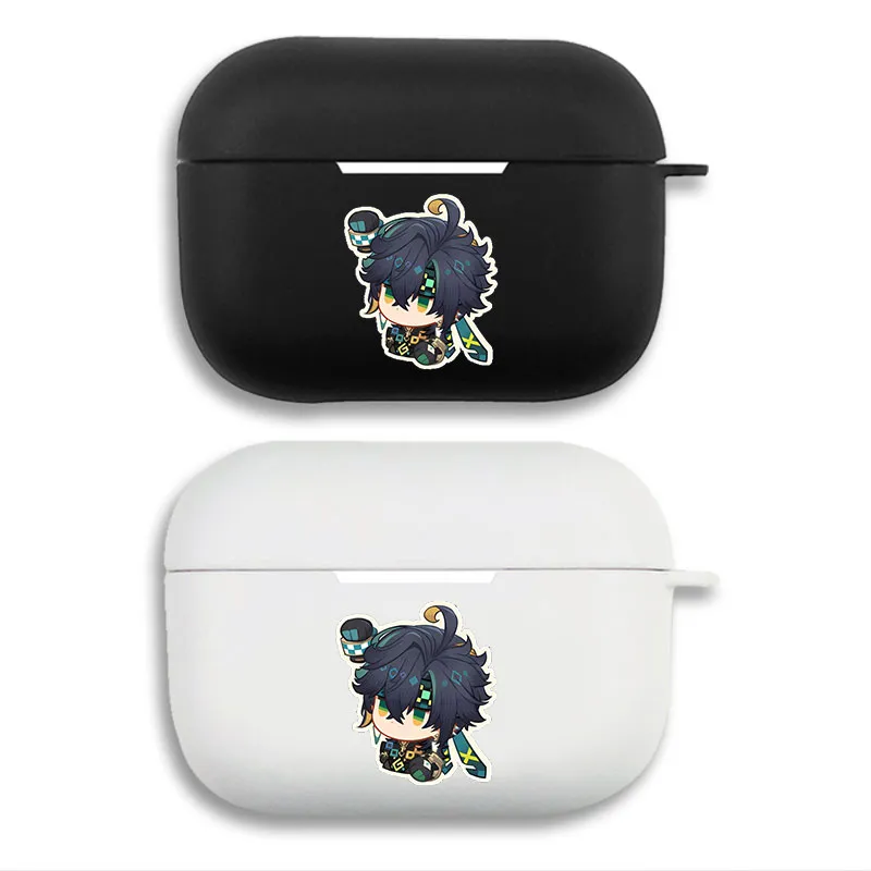 Original God Xiao - Cute Game Chibi Graphic Print Matte Silicone AirPods Case
