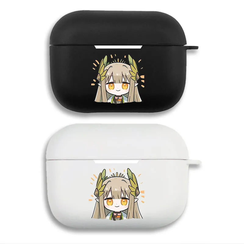 Muelsyse Arknights - Cute Chibi Elf Graphic Print Matte Silicone AirPods Case