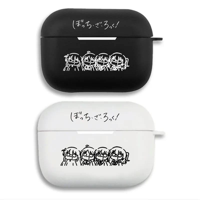 Bocchi the Rock Kessoku Band Cute Doodle Anime AirPods Case with Lanyard