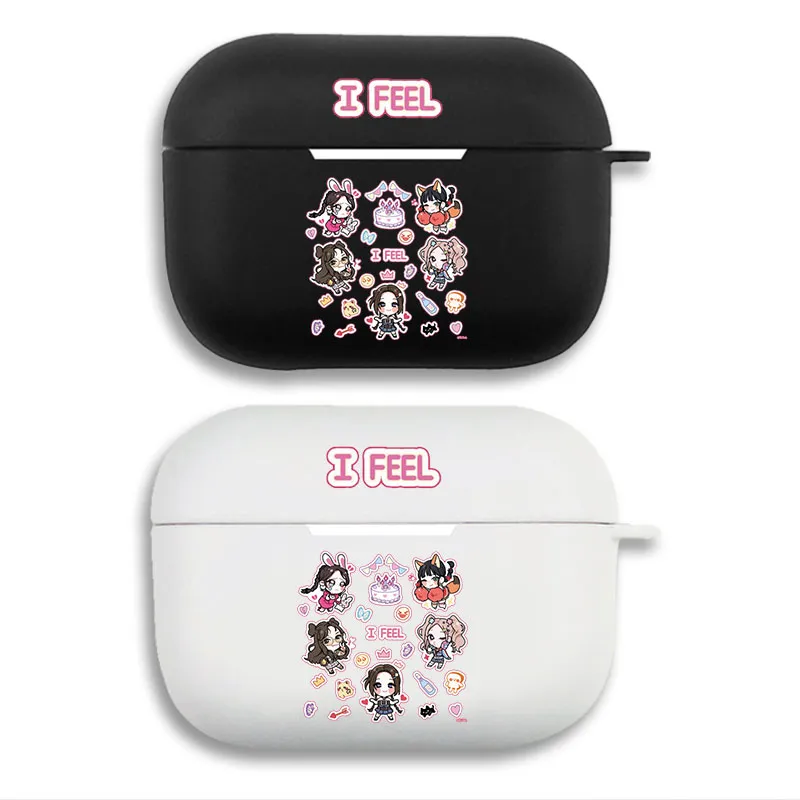 (G)I-DLE - I FEEL Chibi Anime Members Graphic Print Matte AirPods Case
