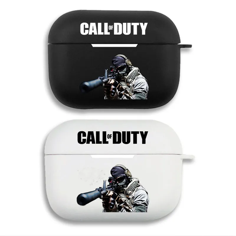 Call of Duty Ghost - Soldier Graphic Print Matte Soft Silicone AirPods Case