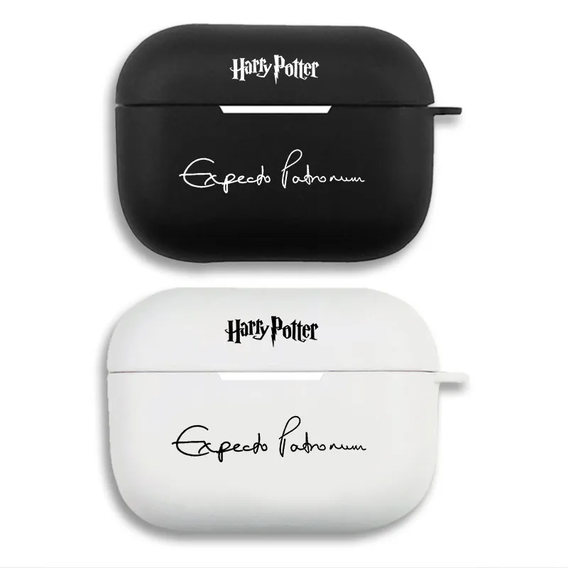 Wizard Tales Expecto Patronum Spell Logo Print Matte Silicone AirPods Case