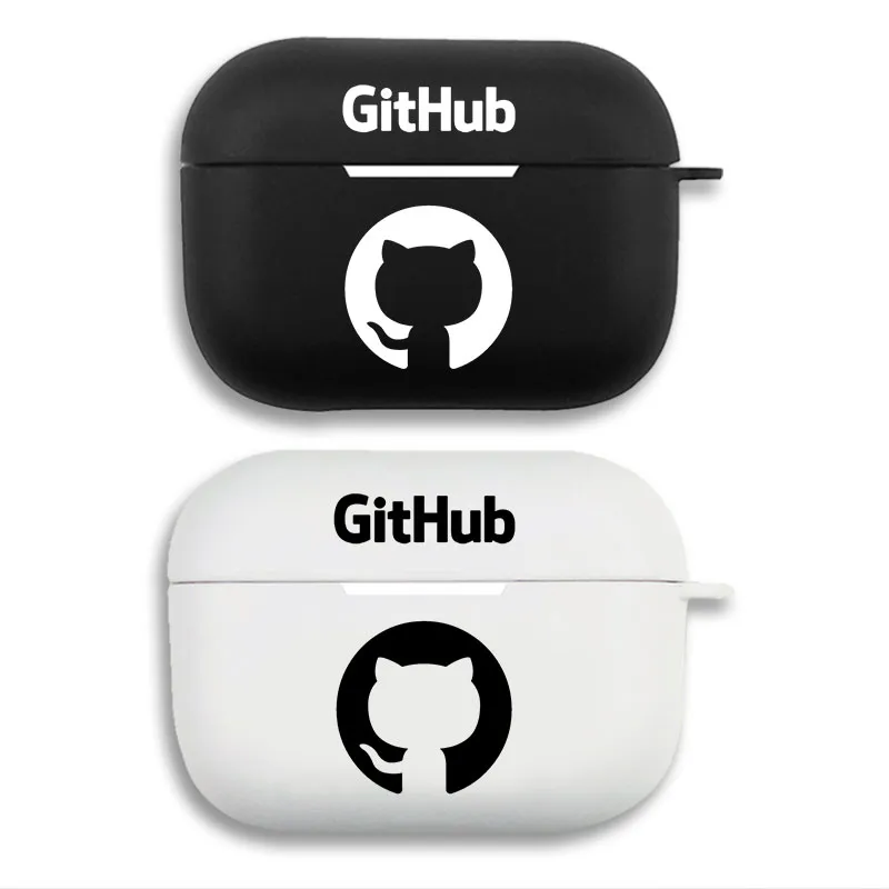 GitHub Octocat - Programmer Developer Logo Matte Silicone AirPods Case