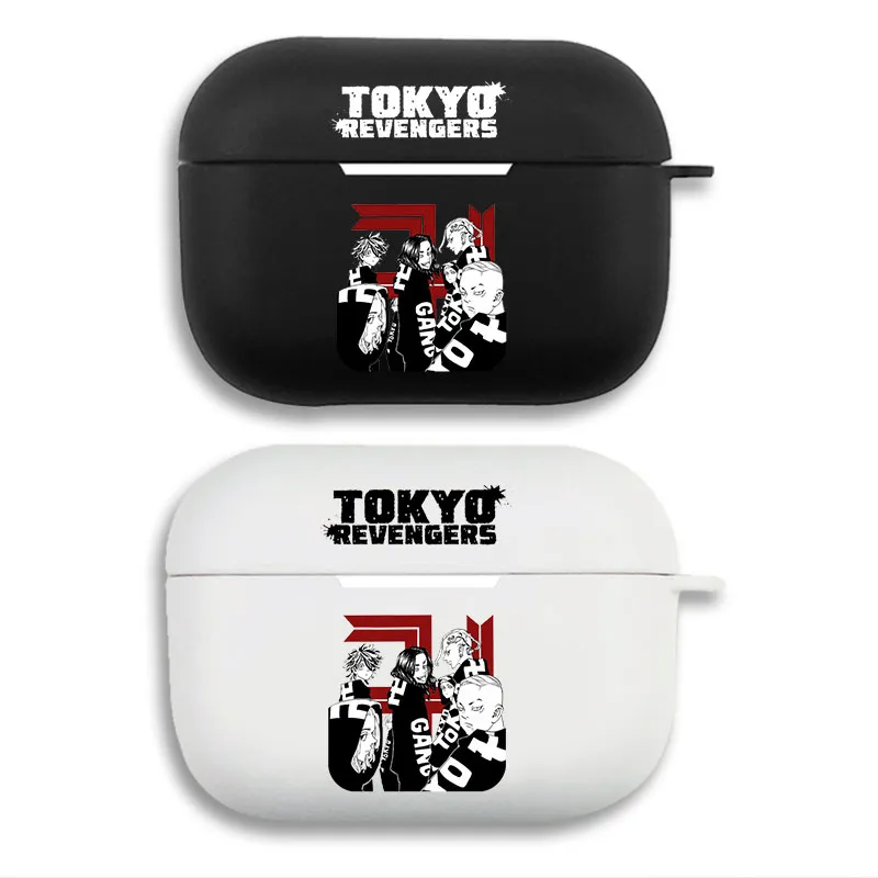 Tokyo Revengers Toman Gang Graphic Print Anime Matte Silicone AirPods Case