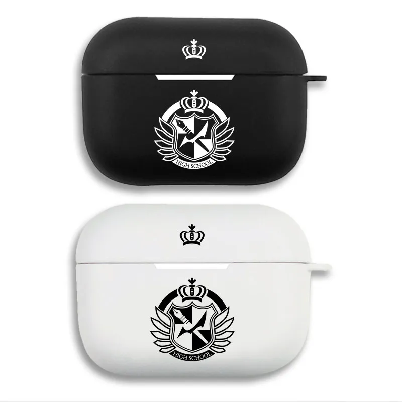 Danganronpa Hope's Peak Academy Crest Emblem Matte Silicone AirPods Case