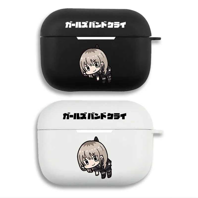 Girls Band Cry Momoka Kawaragi Chibi Graphic Print Matte Silicone AirPods Case