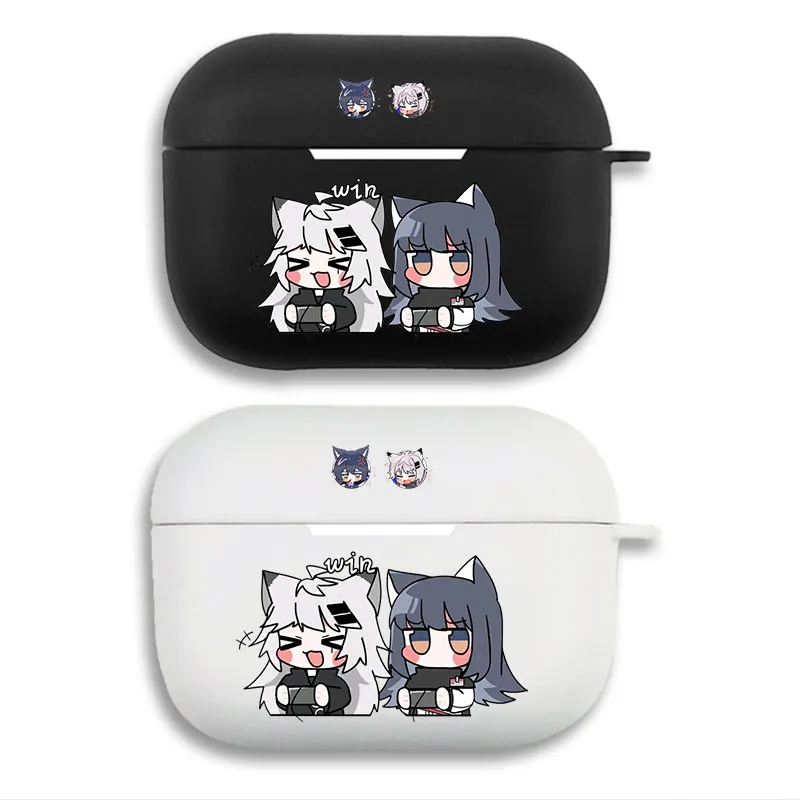 Arknights Texas Lappland — Chibi Anime Matte Silicone AirPods Case
