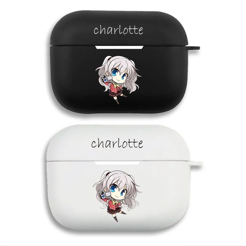 Charlotte Nao Tomori — Chibi Anime Girl Matte Silicone AirPods Case