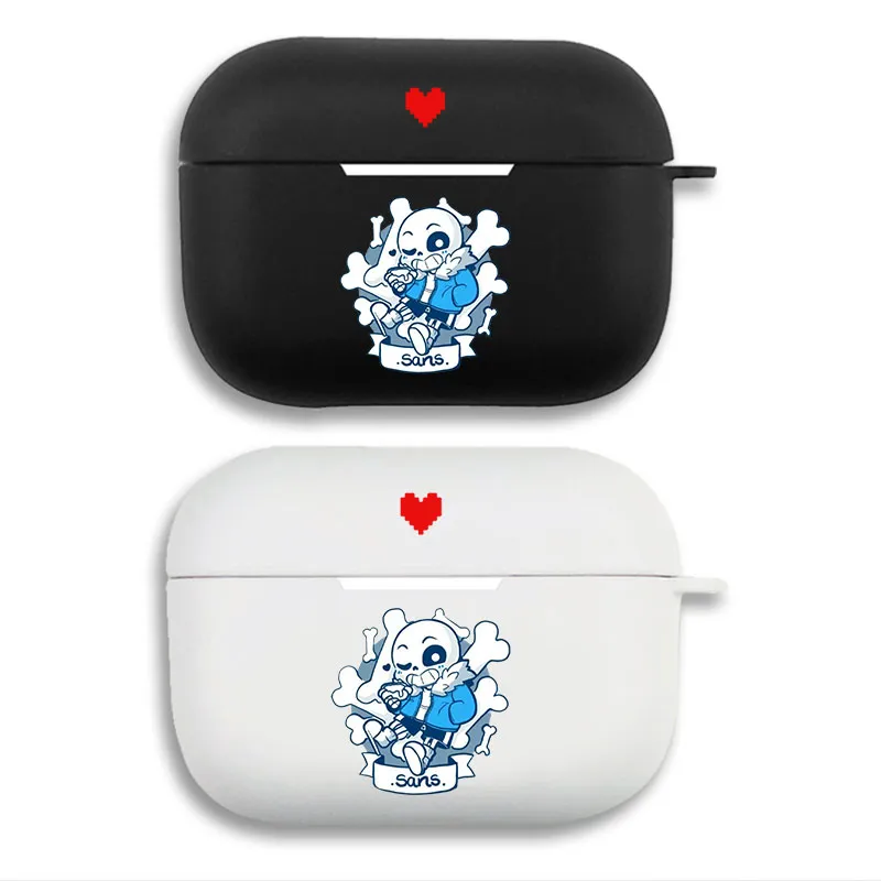 Undertale Sans — Cute SkelAlien Visitoron Graphic Matte Silicone AirPods Case
