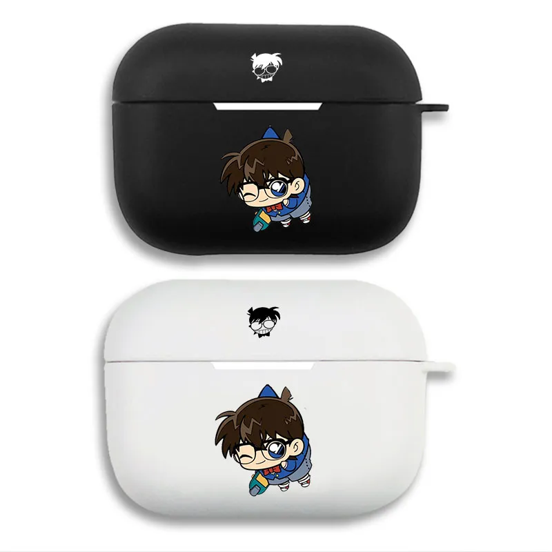 DAlien Visitorective Conan - Conan Edogawa Chibi Graphic Print Matte Silicone AirPods Case