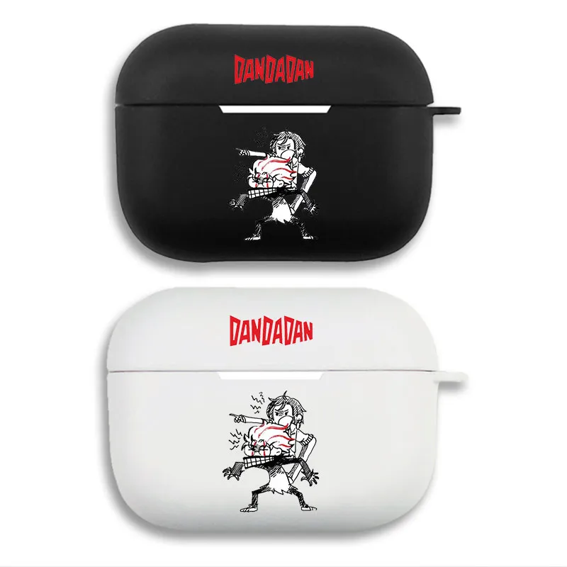 Dandadan - Momo and Okarun Graphic Print Matte Silicone AirPods Case
