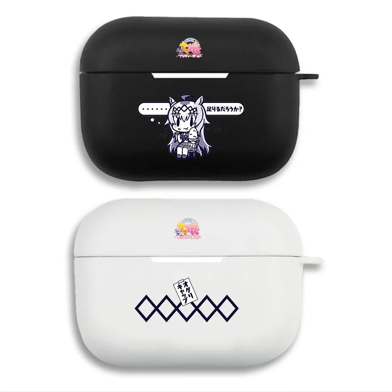 Oguri Cap - Cute Anime Chibi Graphic Print Matte Silicone AirPods Case