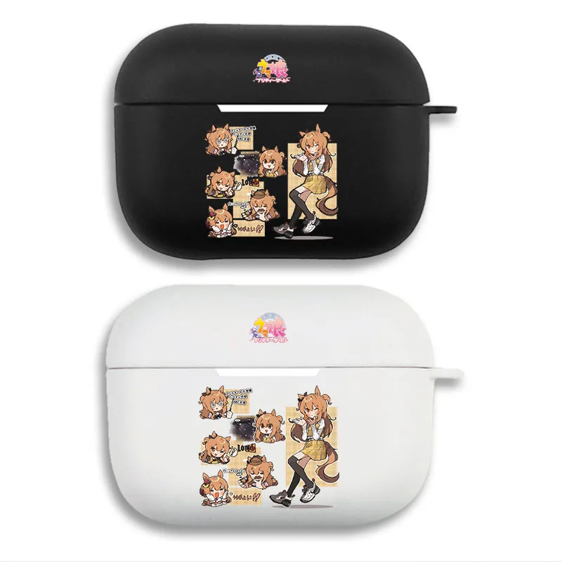Uma Musume - Mayano Top Gun Cute Anime Collage Graphic Print Matte Silicone AirPods Case
