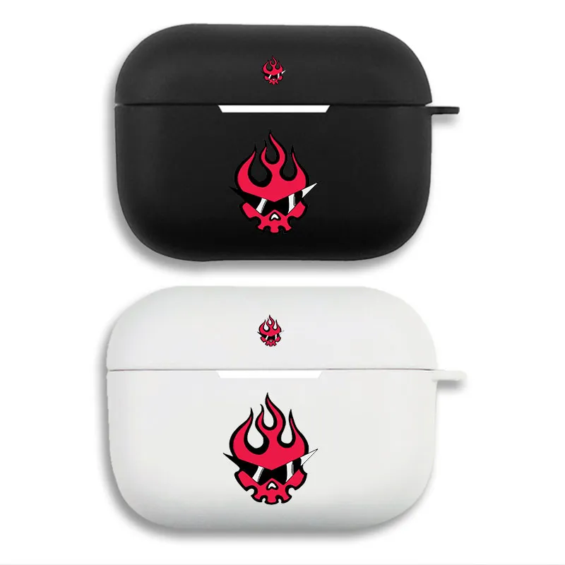 Gurren Lagann Team Logo - Flame Skull Graphic Print Matte Silicone AirPods Case