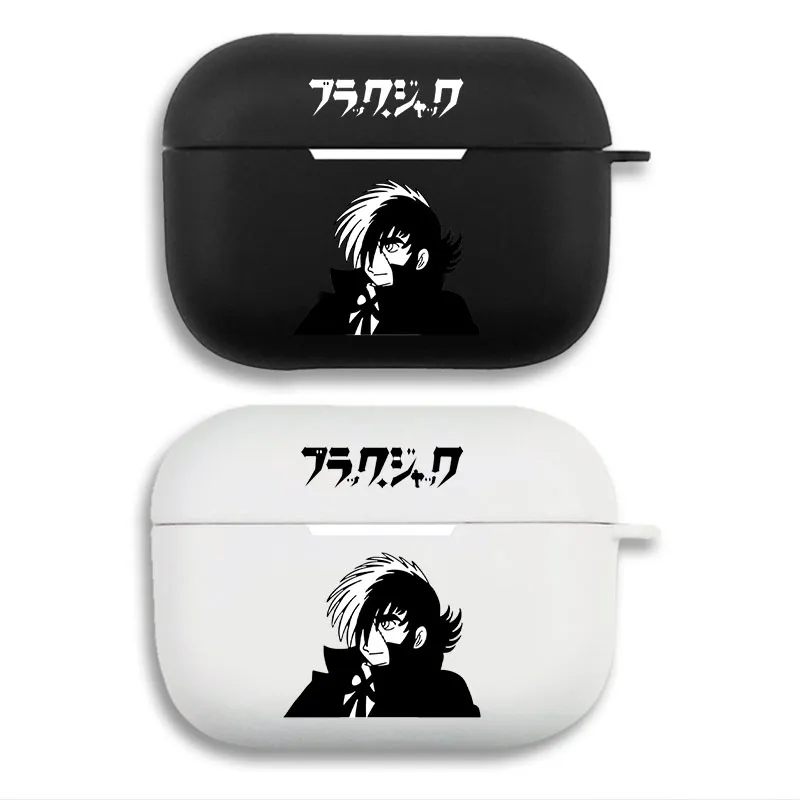 Black Jack Osamu Tezuka - Anime Character Portrait Graphic Print Matte Silicone AirPods Case