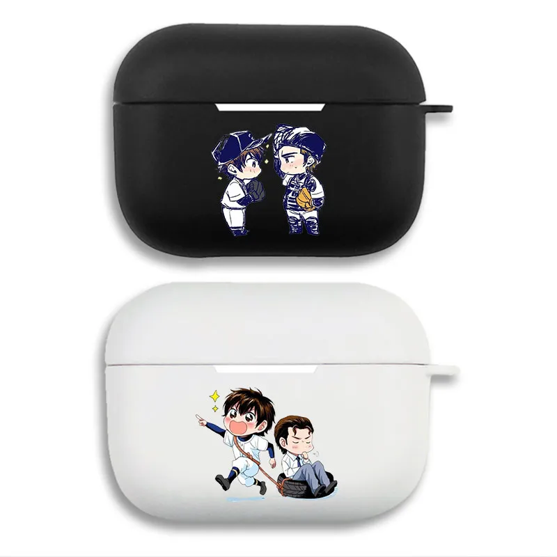 Diamond no Ace Sawamura & Miyuki Chibi - Matte Silicone AirPods Case
