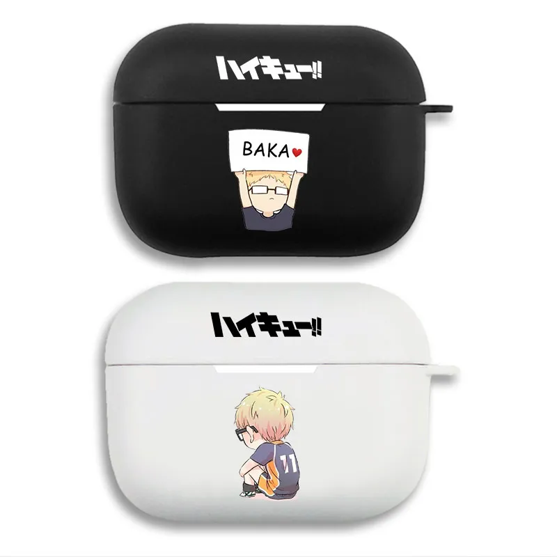 Haikyuu Tsukishima Kei Cute Anime Baka Character AirPods Case