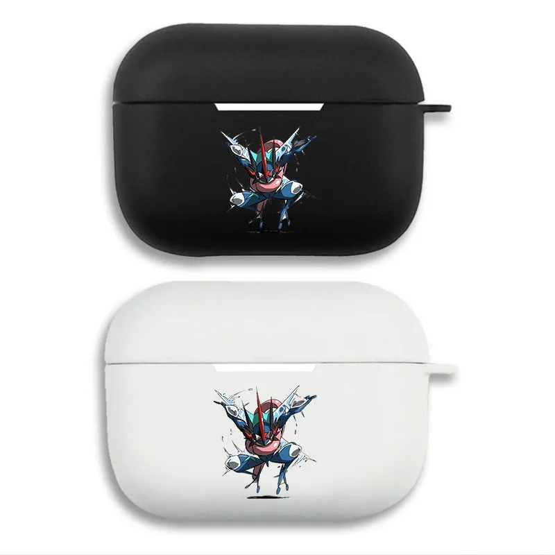 Creature Collection Ash Greninja - Cool Anime Battle Graphic Matte Silicone AirPods Case