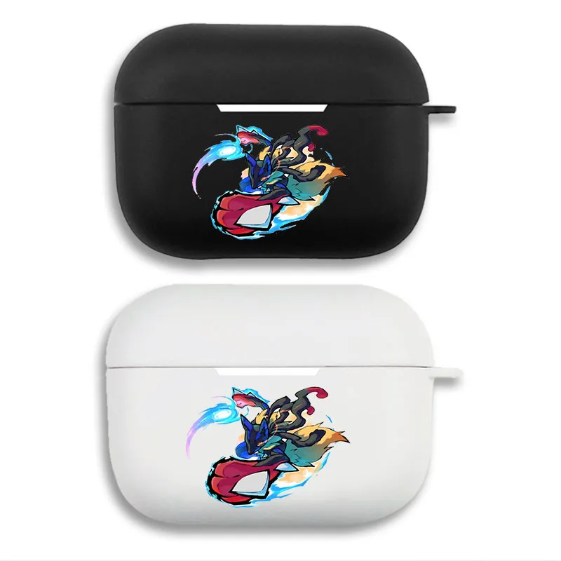 Creature Collection Mega Lucario - Cool Anime Battle Aura Graphic Matte Silicone AirPods Case