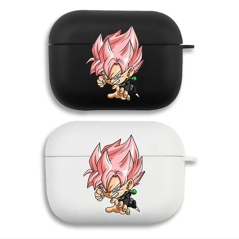 Ki Fighter Goku Black - Super Saiyan Rosé Chibi Anime Graphic Matte Silicone AirPods Case
