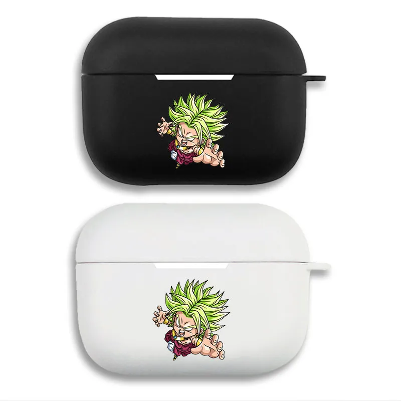 Ki Fighter Broly - Legendary Super Saiyan Chibi Anime Graphic Matte Silicone AirPods Case