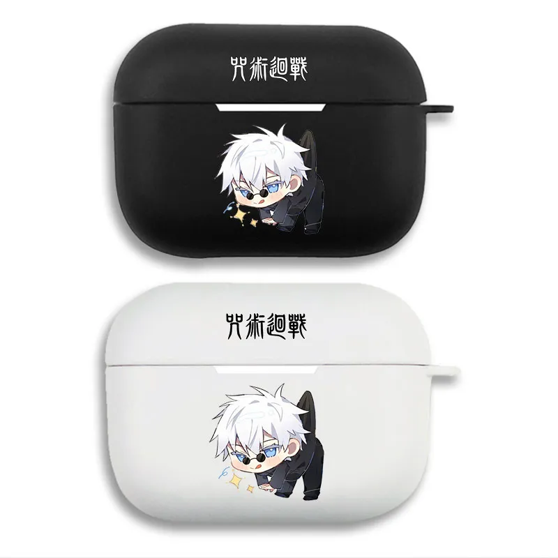 Curse Exorcist Satoru Gojo - Chibi Anime Cat Style Graphic Matte Silicone AirPods Case