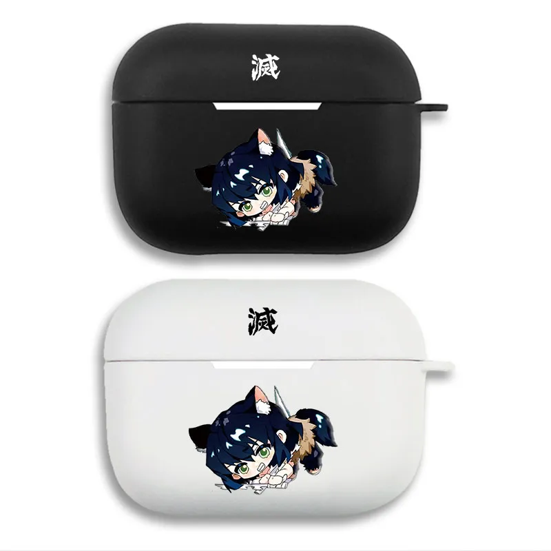 Blade Corps Inosuke Hashibira - Chibi Anime Cat Style Graphic Matte Silicone AirPods Case