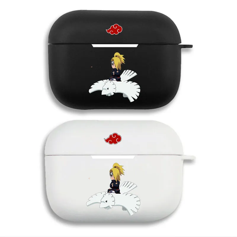 Ninja Anime Akatsuki Deidara Clay Bird — Cute Chibi Anime Graphic Print Matte Silicone AirPods Pro Case