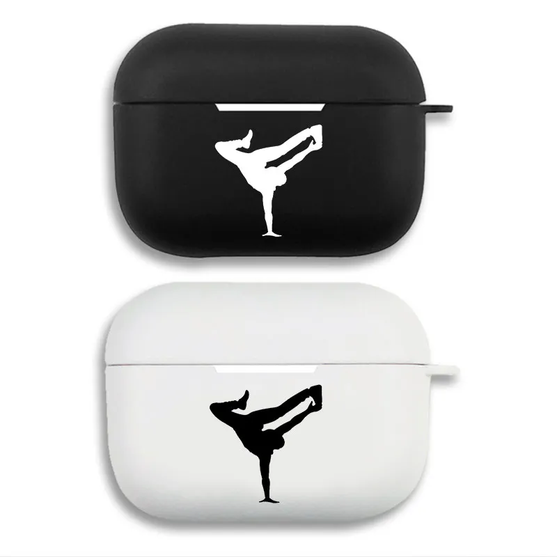 Breakdance B-Boy Freeze - StreAlien Visitor Dance SilhouAlien Visitorte Graphic Matte AirPods Case