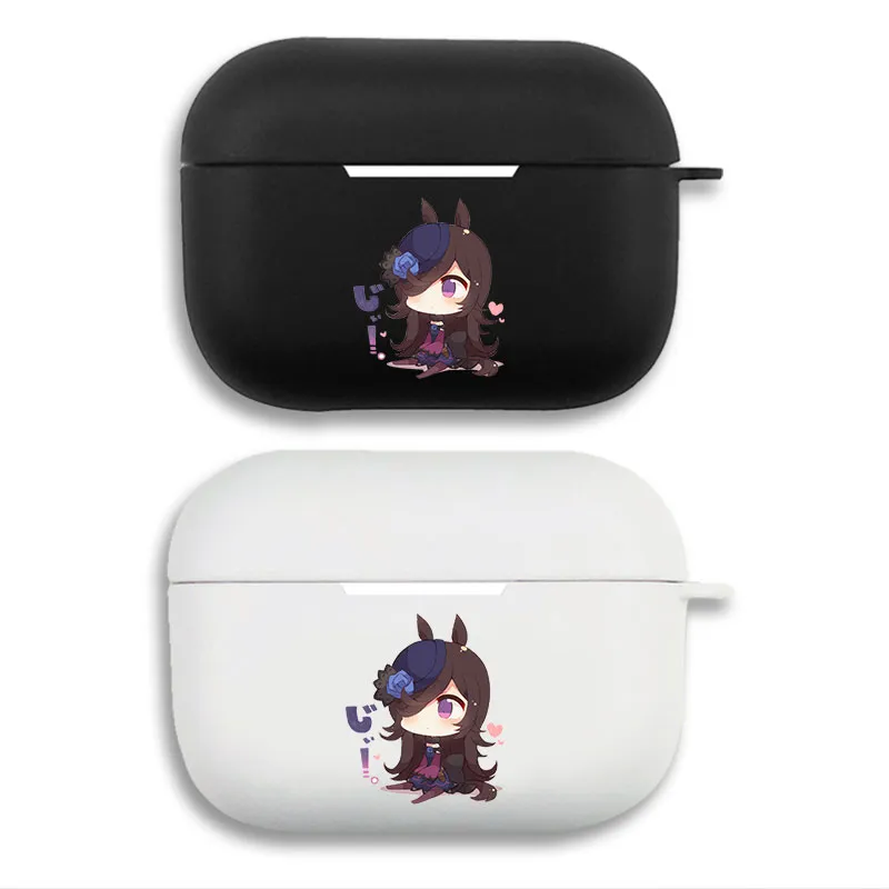 Uma Musume Rice Shower - Cute Staring Chibi Anime Graphic Matte AirPods Case