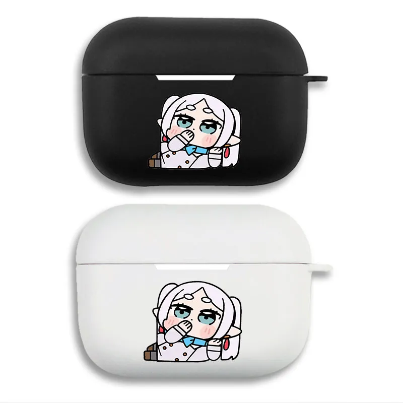Frieren Smug Blow a Kiss - Cute Chibi Elf Anime Meme Graphic Matte AirPods Case