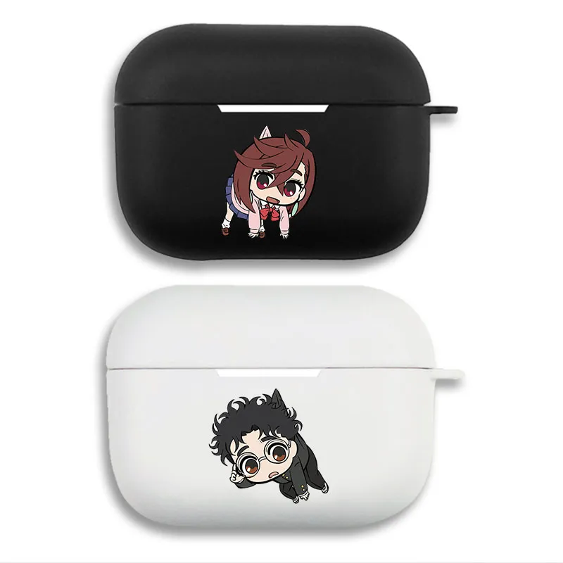 Dandadan Momo Ayase and Okarun - Cute Chibi Anime Couple Matte AirPods Case