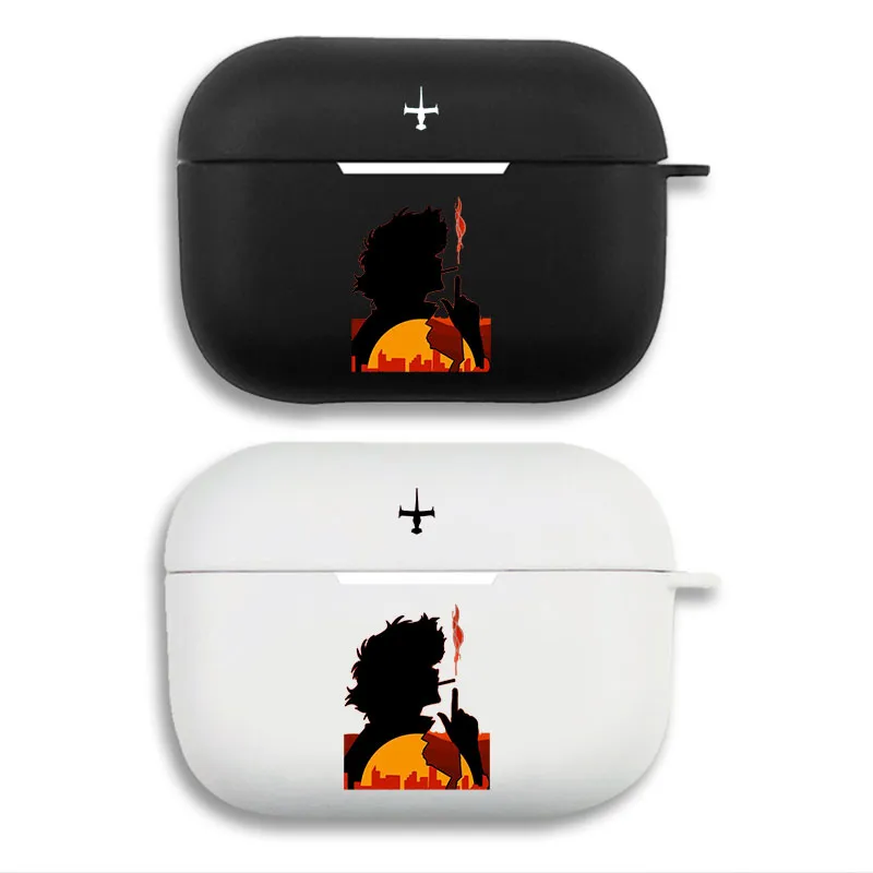 Cowboy Bebop Spike Spiegel - RAlien Visitorro Anime SilhouAlien Visitorte Graphic Matte AirPods Case
