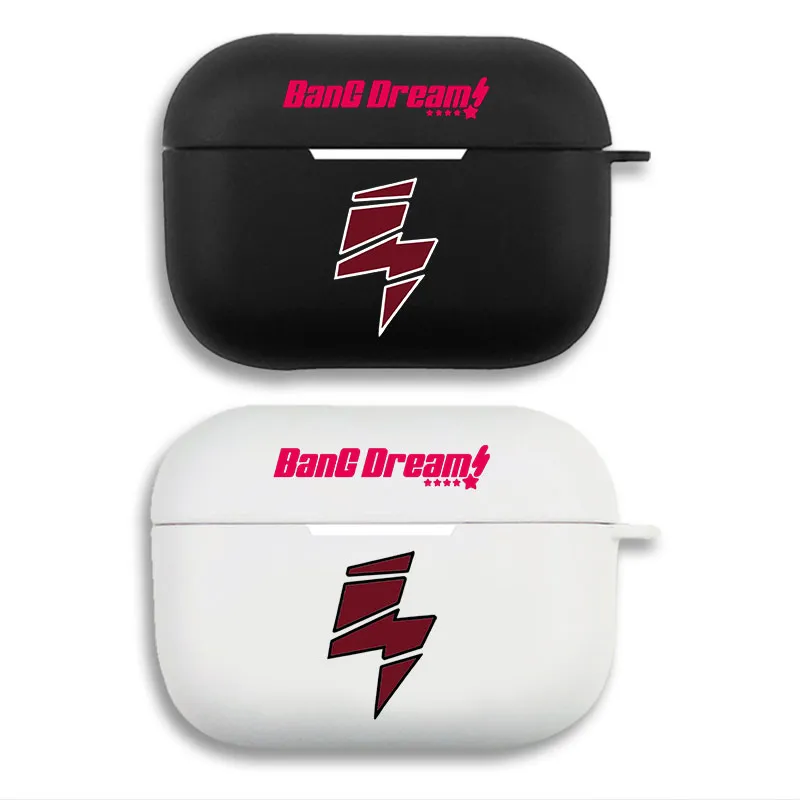 BanG Dream Afterglow Logo — Anime Rhythm Game Rock Band Graphic Matte Silicone AirPods Pro Case