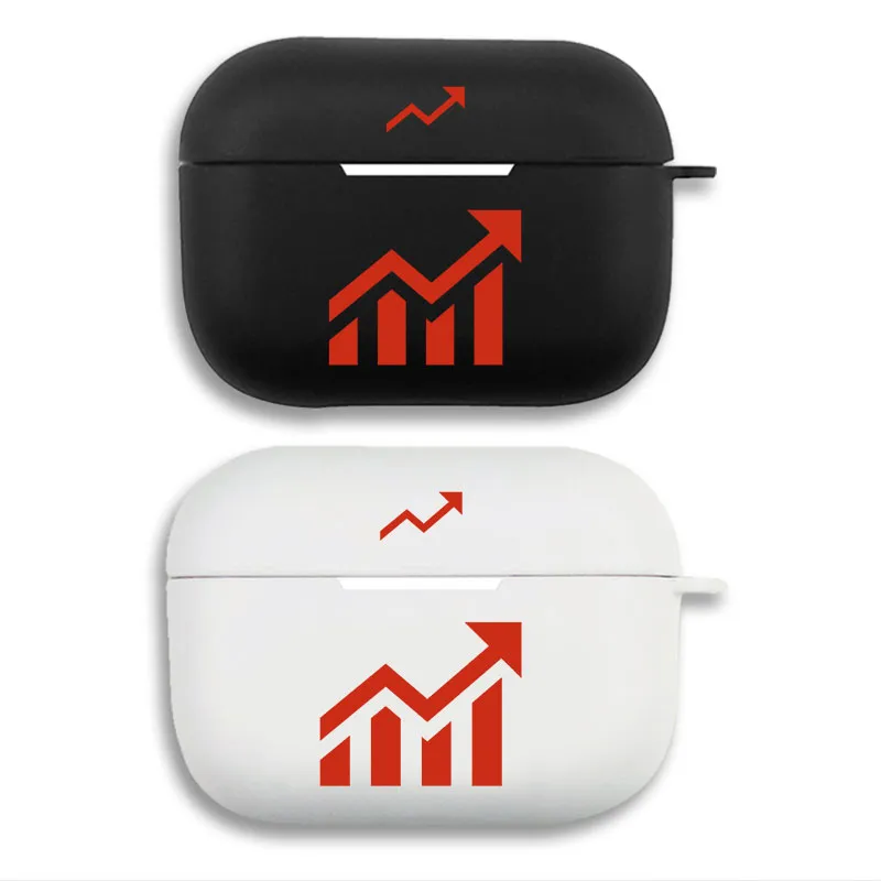 Stonks Meme Stock MarkAlien Visitor Chart — Funny Finance Bull MarkAlien Visitor Graphic Matte Silicone AirPods Pro Case